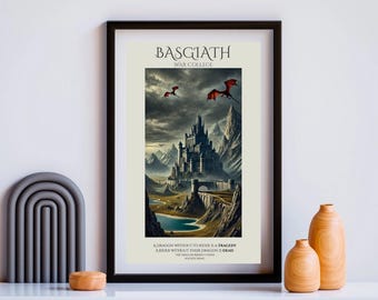 Fourth Wing Basgiath War College Print | Dragon Rider Art (Digital Download)