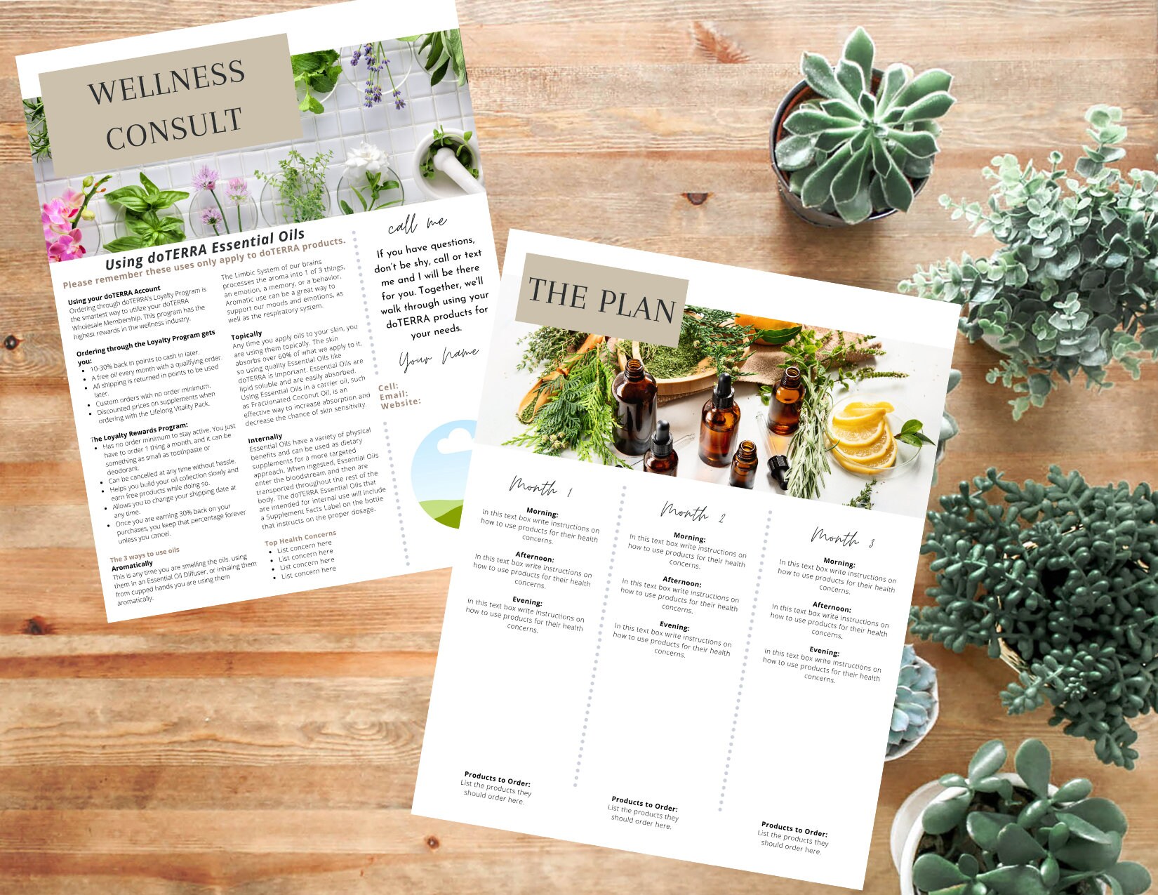 Doterra Essential Oils Wellness Consult Template, Editable Canva ...
