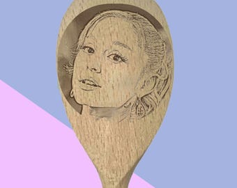 Ariana Grande Engraved Wooden Spoon - Personalisation Available