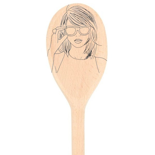 Taylor's Face on wooden spoon, prank gift, housewarming, meme gift, singer, tiktok teen gift, cook gift, letterbox gift