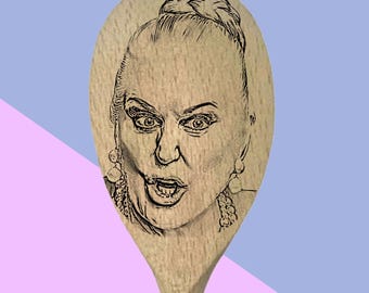 Kim Woodburn Engraved Wooden Spoon - Personalisation Available