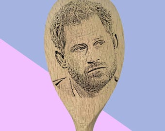 Prince Harry Engraved Wooden Spoon - Personalisation Available