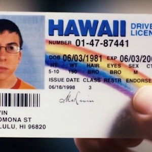 Mclovin ID Card From Movie Superbad ultra High Definition PRINT