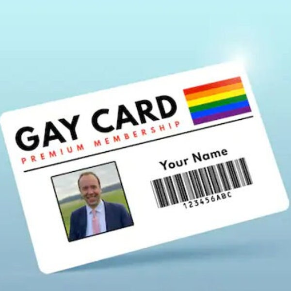 Personalisierte GAY CARD - Premium Mitglied sein, Joke Meme, Lustiges Geschenk, Geschenk für Prank, Personalausweis