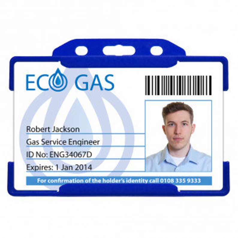 Custom ID badge, design your own id card, plastic badge, office badge, customized office id card. Upload your own ID card. Staff ID Badge image 3