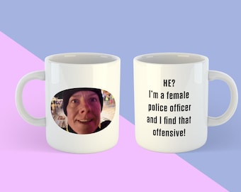 Funny Female Police Officer Mug - Novelty Gift Coffee Cup