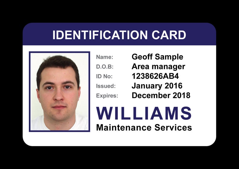 Custom ID badge, design your own id card, plastic badge, office badge, customized office id card. Upload your own ID card. Staff ID Badge image 2
