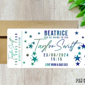 Foil Gig Ticket - Personalisiertes Ticket - Feier Gutschein - Überraschungsgutschein - Personalisiertes Geschenk - Geburtstag - Echt Foil - Event Ticket