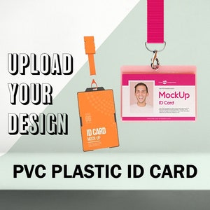 Custom ID badge, design your own id card, plastic badge, office badge, customized office id card. Upload your own ID card. Staff ID Badge image 1