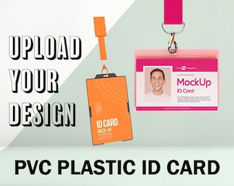 Custom ID badge, design your own id card, plastic badge, office badge, customized office id card. Upload your own ID card. Staff ID Badge