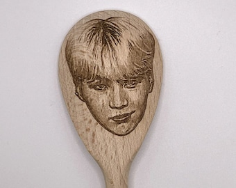 Suga-  Bangtan Boys gift wooden spoons personalized engraved Jin Suga J-Hope RM Jimin V Jungkook Wooden Spoon Set Gift