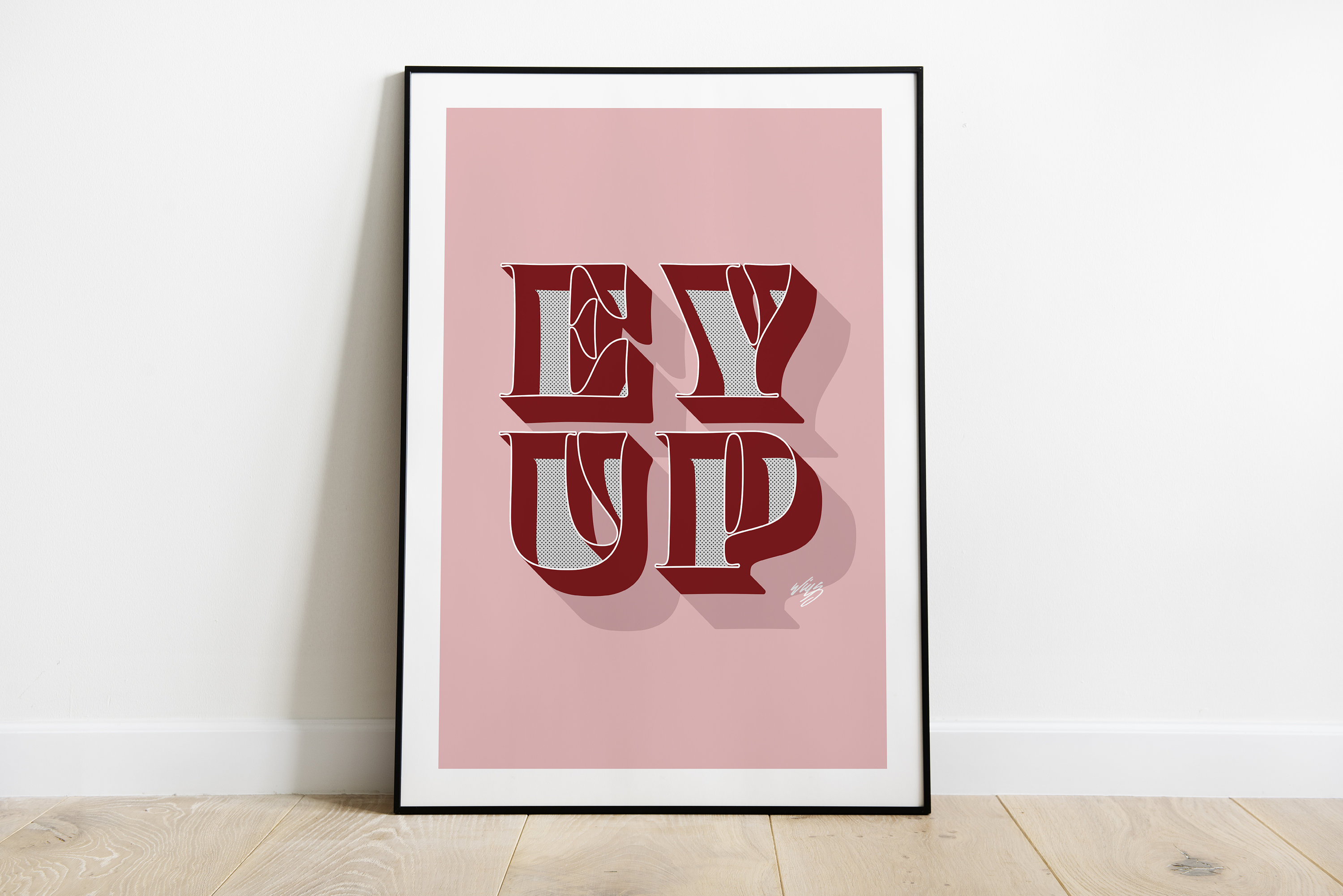 Yorkshire Typography Art Print (EY UP) - Yorkshire Sayings - Sheffield ...
