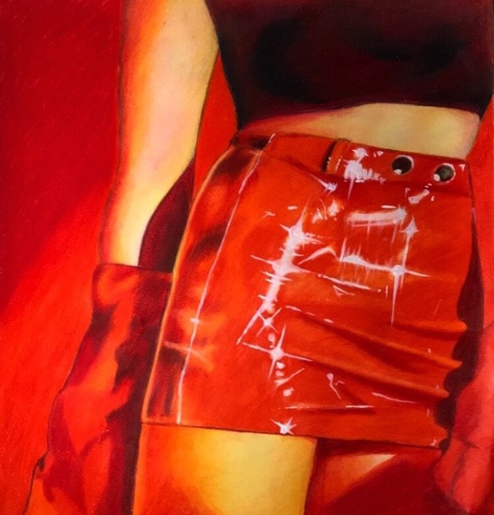 Original Colour Pencil Print Red Aesthetic Drawing Etsy