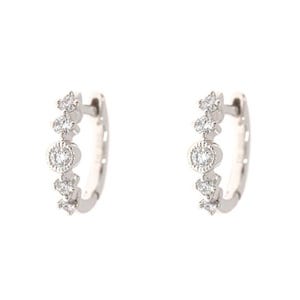 Small diamond hoop earrings•14k solid gold•Natural Diamond huggie earrings•huggie hoop earrings•mini•cartilage hoop•cartilage earring•Gift