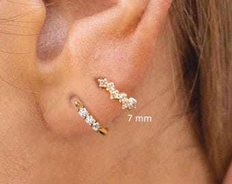 3 Paia Di Orecchini Set Placcati In Oro 14K Per Donna