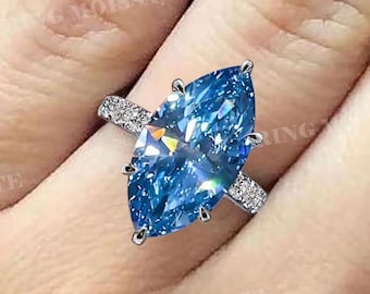 アクアマリンとレイクカウンティダイヤモンド サイズ4 5 6 7 8 9 10 11