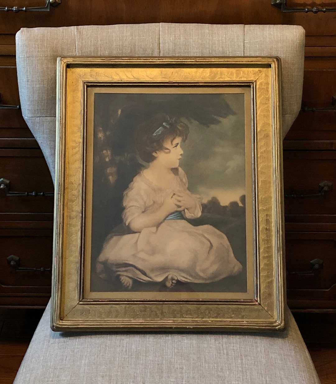 Antique Taber Prang Art Co. Hand Tinted Numbered Print and Etsy