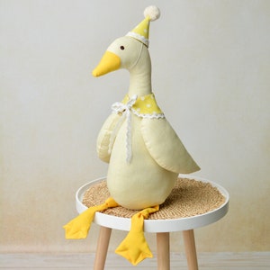 Peluche canard en peluche pour bébé, peluche Bernache du Canada, poupée en forme d&#39;oie faite main, cadeau de baby shower, panier cadeau nouveau-né, cadeau nouvelle maman