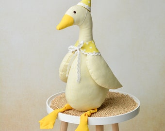 Soft Goose Toy Duck Stuffed Animal Baby Sleeping Toy Canada Goose Toy Handmade Goose Doll Baby Shower Gift Newborn Gift Basket New Mom Gift