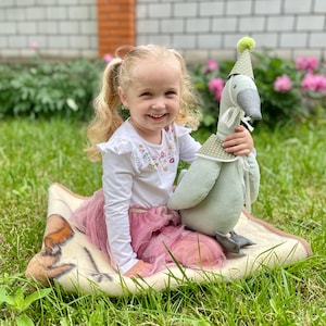 Peluche canard en peluche pour bébé, peluche Bernache du Canada, poupée en forme d&#39;oie faite main, cadeau de baby shower, panier cadeau nouveau-né, cadeau nouvelle maman