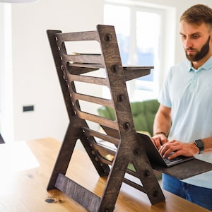 Convertible standing desk for PC and Laptops | Portable standing desk | Standing desk adjustable | Standing desk laptop stand
