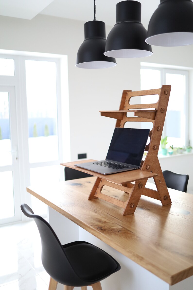 Small Computer Desk Desk Stand Table Laptop Wood Ergonomic Etsy