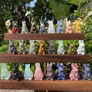1.5‘’ Crystal Rabbit Figurine, Gemstone Rabbit, Crystal Rabbit Carvings, Crystal Animal, Gift for Her, Easter Decoration