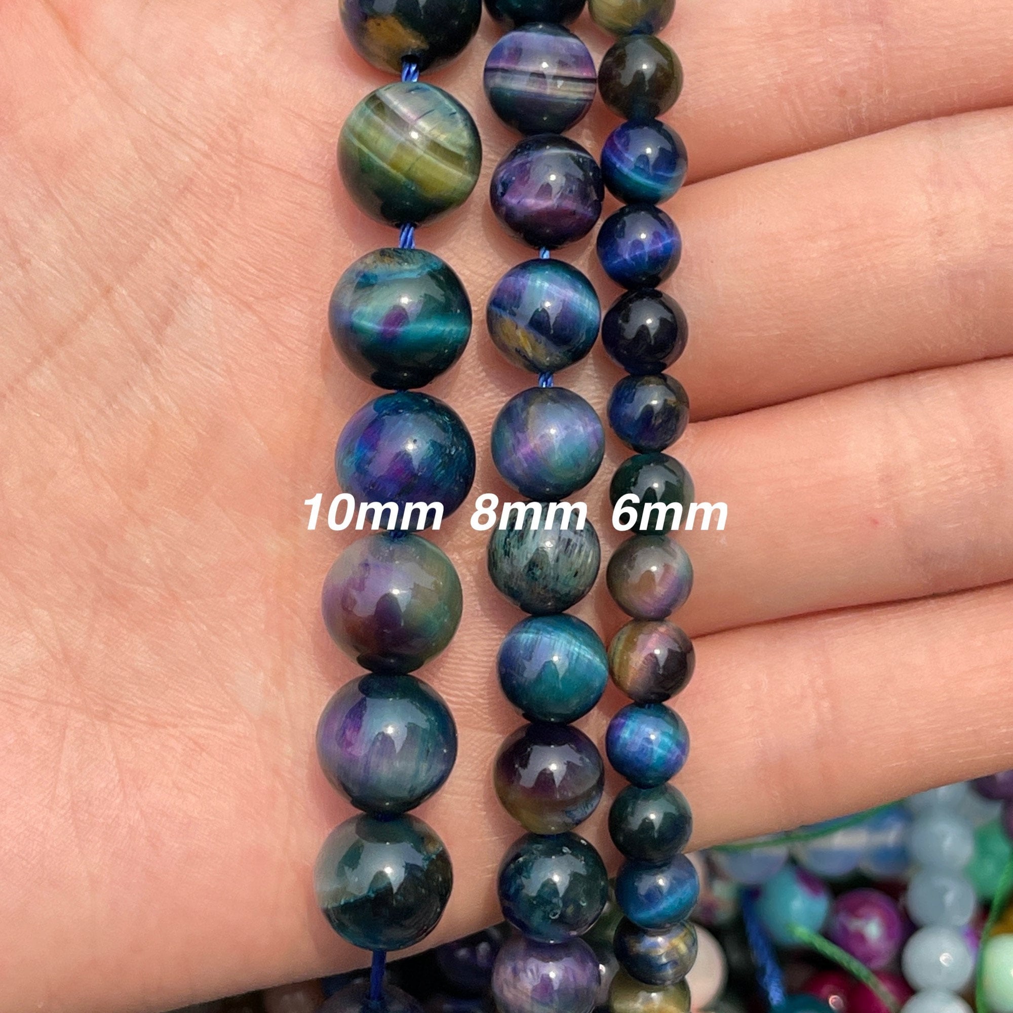 LiQunSweet 100 Pcs Blue Plated Faceted Crystal Glass Crystal Beads Bulk For Bracelet DIY Jewelry Making Earrings Necklace