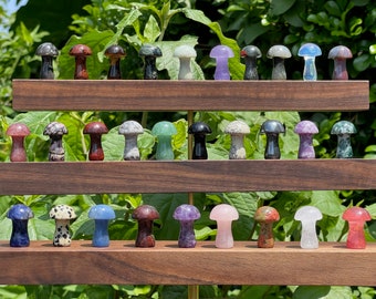Mini Gemstone Mushroom: Healing Crystal Decor (1 Inch)