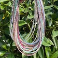 Natural Faceted Gemstone Beaded Necklace, Choker, Boho Style Necklace, Gift for Her, 2mm, Birthday Gift