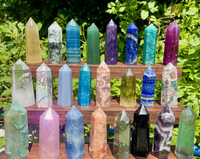 Natural Crystal Point Tower: Healing Gemstone Decoration