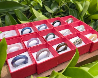 Edelstein Band Ring: Stapelring Kristall, Ketten Anhänger