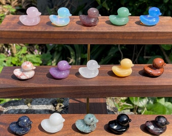 Crystal Duck Carving (1.2&#39;&#39;): Yellow Jade, Opalite, & More