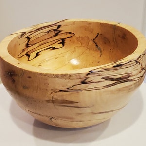 Betrouwbare service Handgemaakte spalted esdoorn met ingelegde speksteen voor controles, bug holes achtergelaten door Nature NR00377