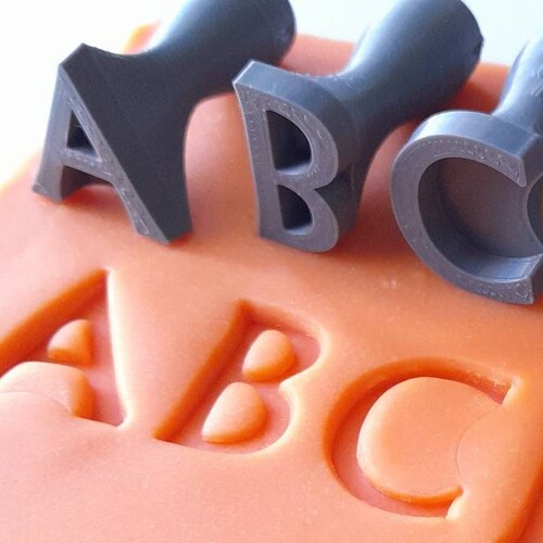 Letters 2 Stamps Alphabet for Clay Etsy