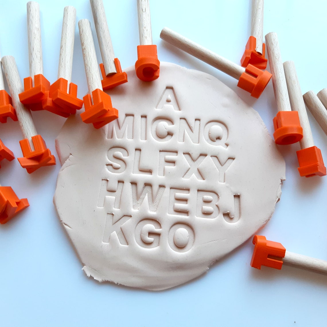 Stamps set 01 for clay 20mm alphabet letters pottery Etsy
