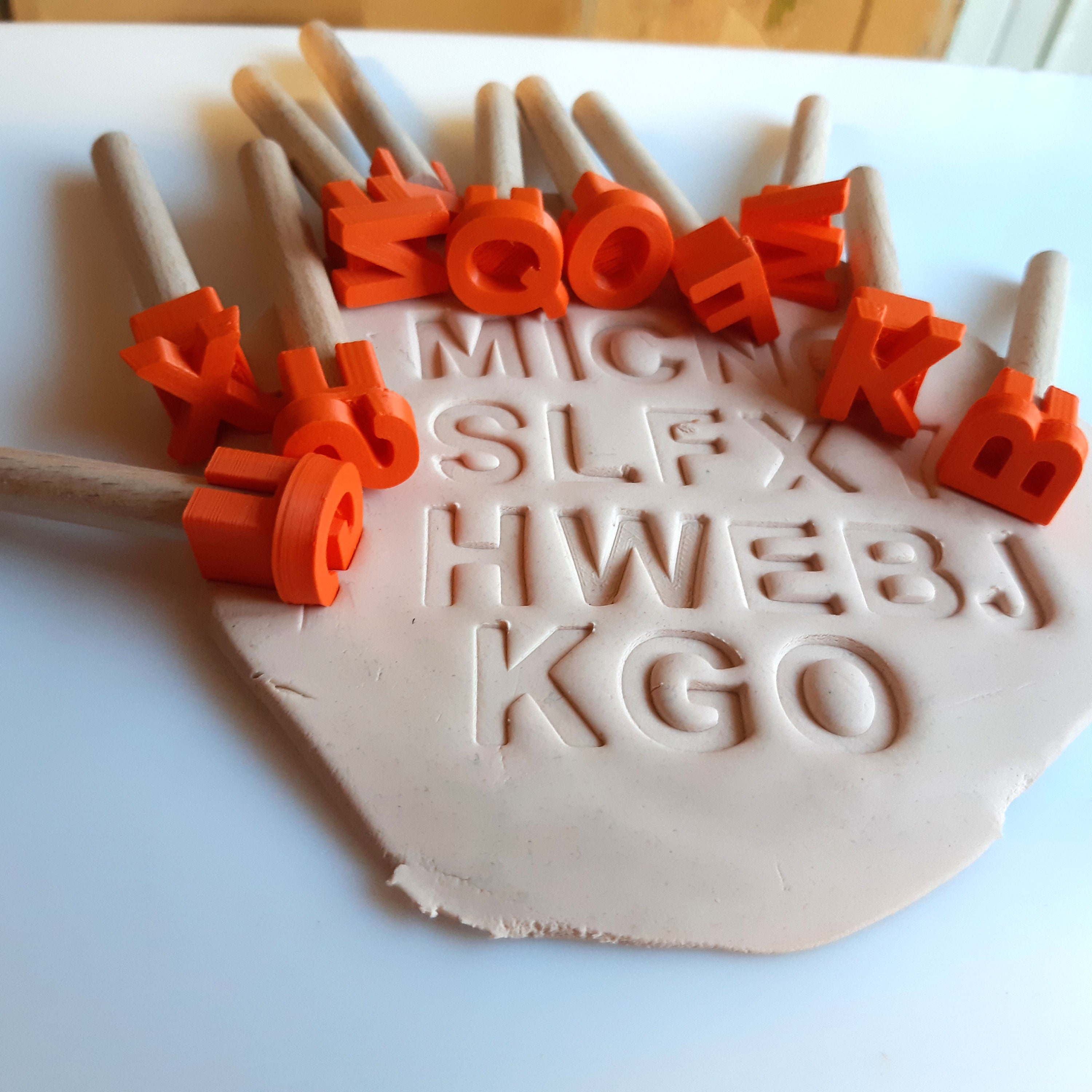 Stamps set 01 for clay 20mm alphabet letters pottery Etsy