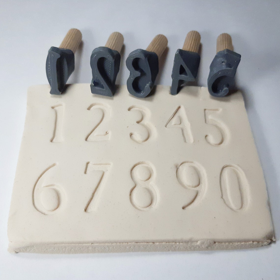 Stamps for clay alphabet letters uppercase lowercase numeric Etsy