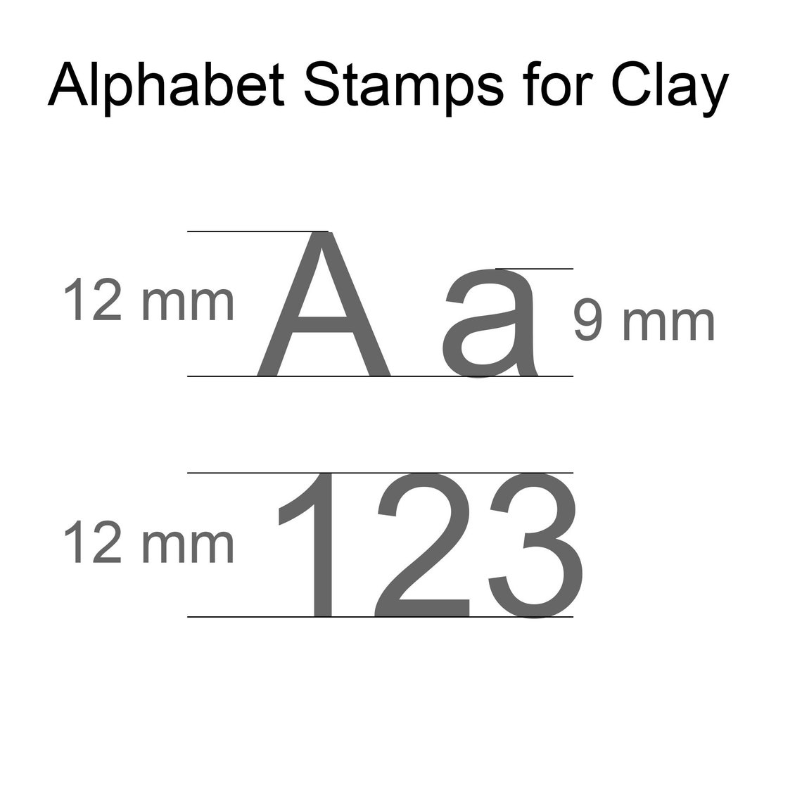 Kurzer Harter Ton Mit 5 Buchstaben Stempel für Ton 12mm Alphabet Buchstaben numerisch | Etsy