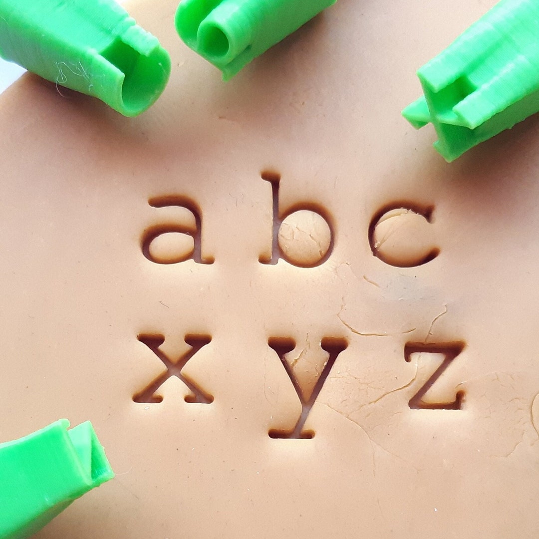 Font 3 Lowercase Alphabet Stamps for Clay Etsy