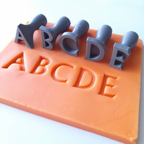 Letters 2 Stamps Alphabet for Clay Etsy