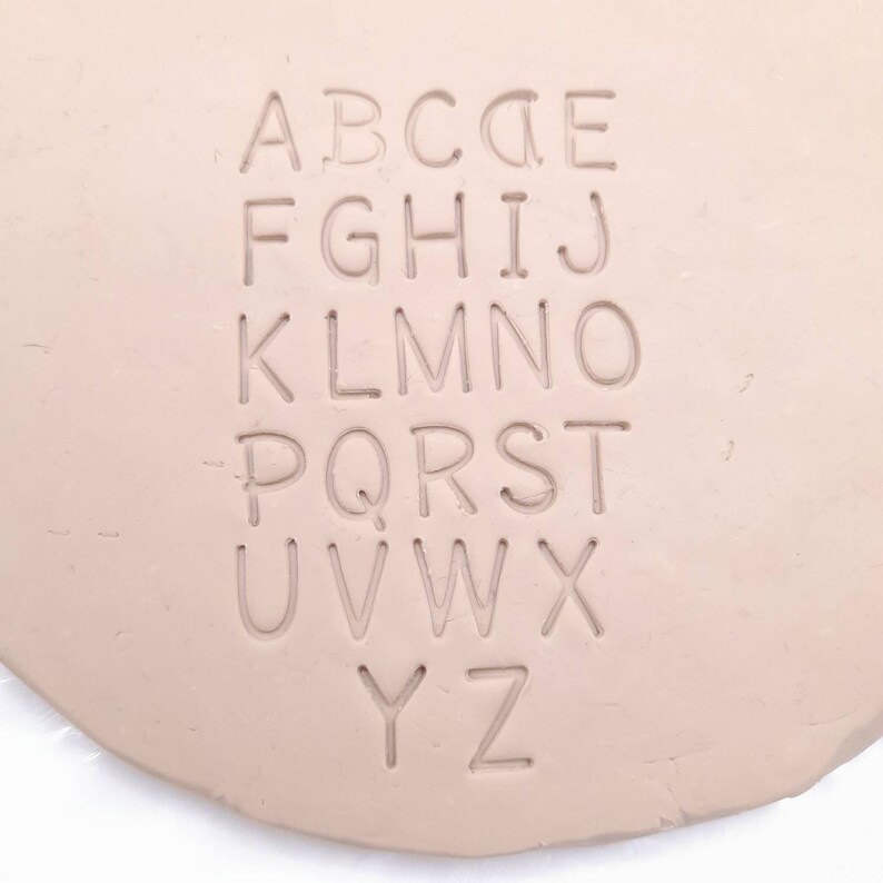 Uppercase 16mm Lowercase 10mm Alphabet Set Stamps for Clay Etsy UK