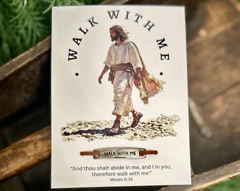 2026 LDS Youth theme, Walk With Me Shoe Tag | Christian Shoe Charm | Moses 6:34 Scripture Gift | Pioneer Trek Gift | Girls Camp | LDS