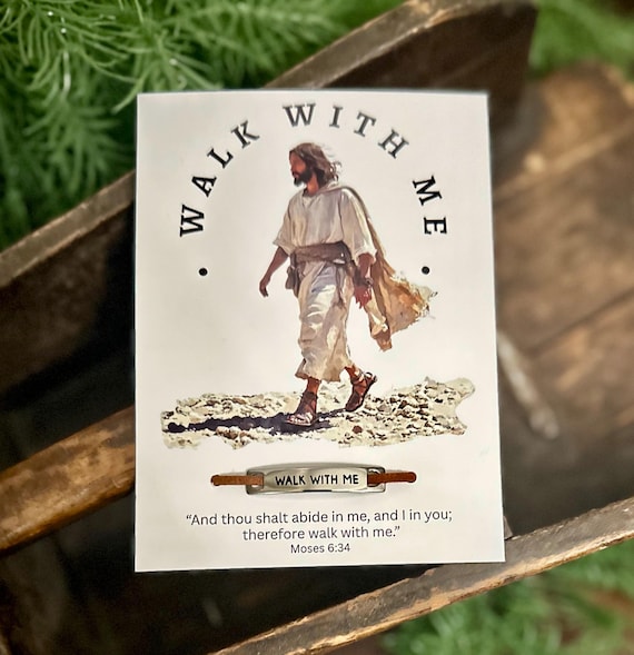 2026 LDS Youth theme, Walk With Me Shoe Tag | Christian Shoe Charm | Moses 6:34 Scripture Gift | Pioneer Trek Gift | Girls Camp | LDS