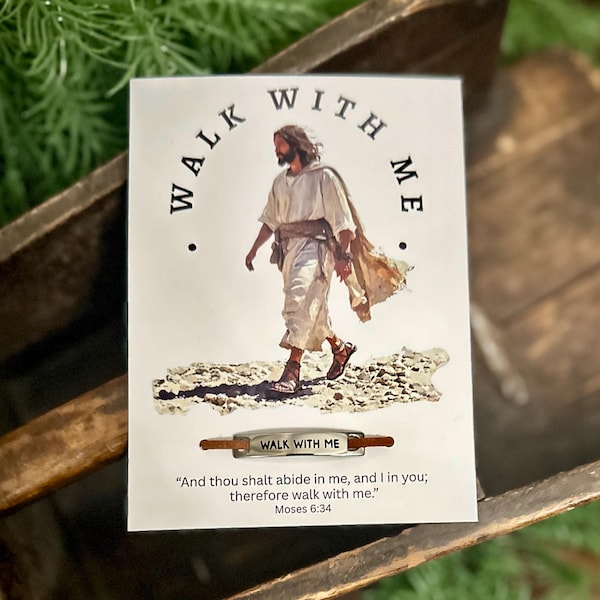 2026 LDS Youth theme, Walk With Me Shoe Tag | Christian Shoe Charm | Moses 6:34 Scripture Gift | Pioneer Trek Gift | Girls Camp | LDS