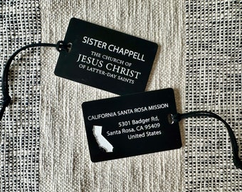 Personalized Missionary Luggage Tags, Customized Luggage Tags, LDS, Missionary, Called to Serve