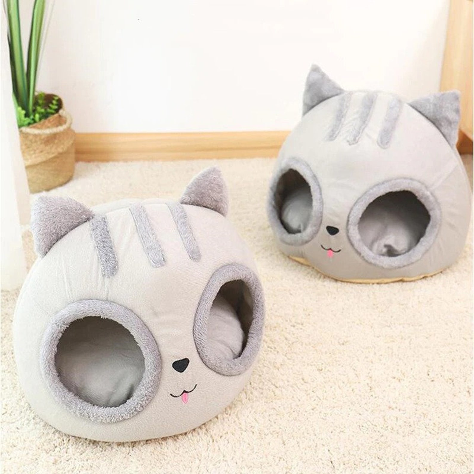 Beste Katze Bett Haus halb geschlossen Haustier Hund Katze Etsy