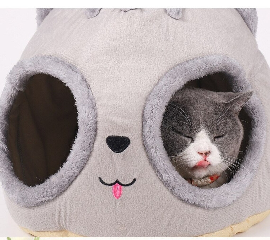 Beste Katze Bett Haus halb geschlossen Haustier Hund Katze Etsy