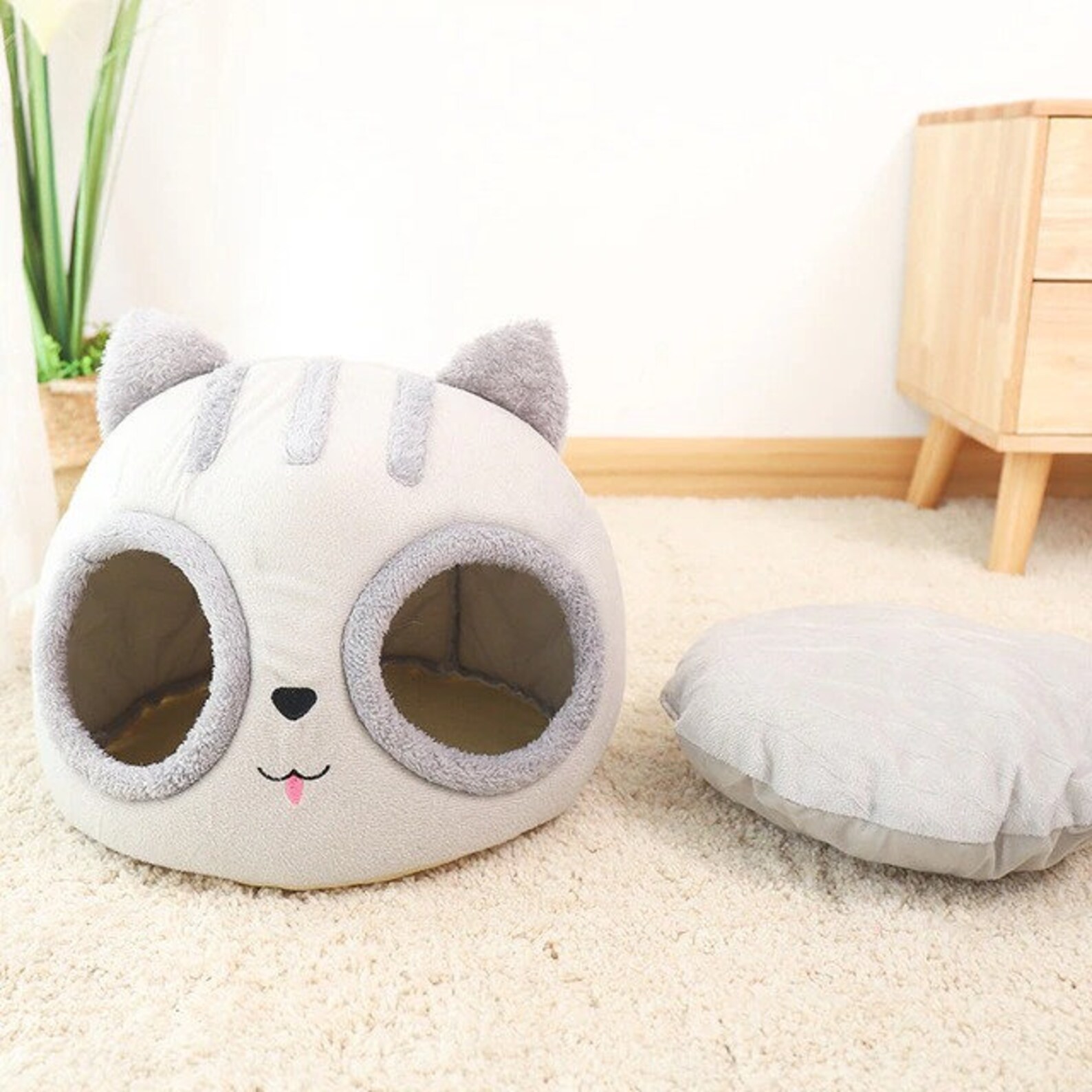Beste Katze Bett Haus halb geschlossen Haustier Hund Katze Etsy