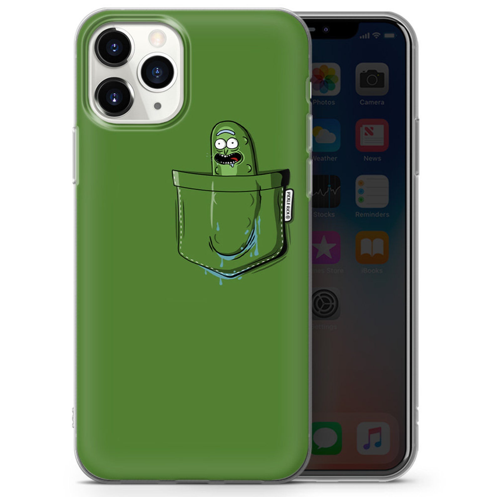 Pickle Rick Phone Case Rick and Morty Cover for iPhone 12 12 | Etsy